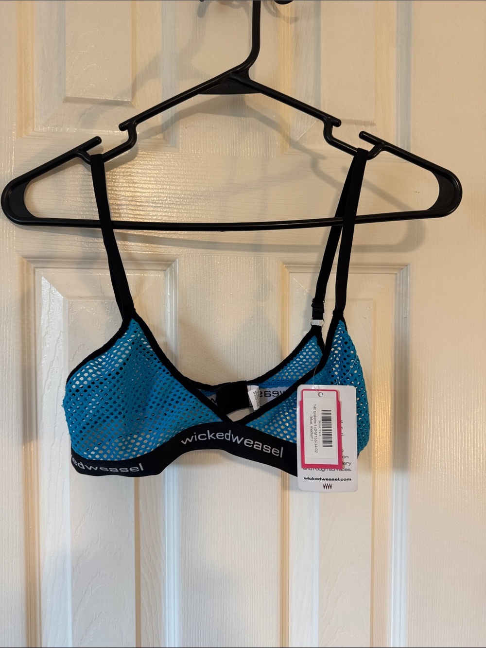 Wicked Weasel Blue Mesh Bralette - Lightweight Support